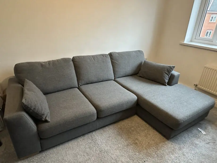 Next Sofa - Grey Fabric L-Shape Corner Sofa For Sale