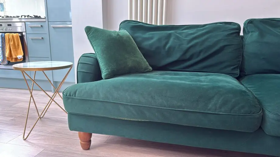 Dunelm 4 seater emerald green sofa