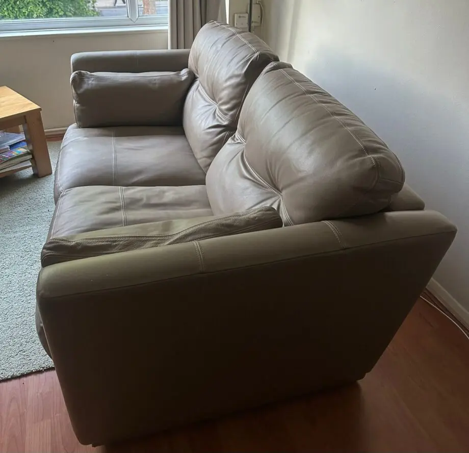 G-Plan Ethos Leather 2/3 Seater Sofa Beige