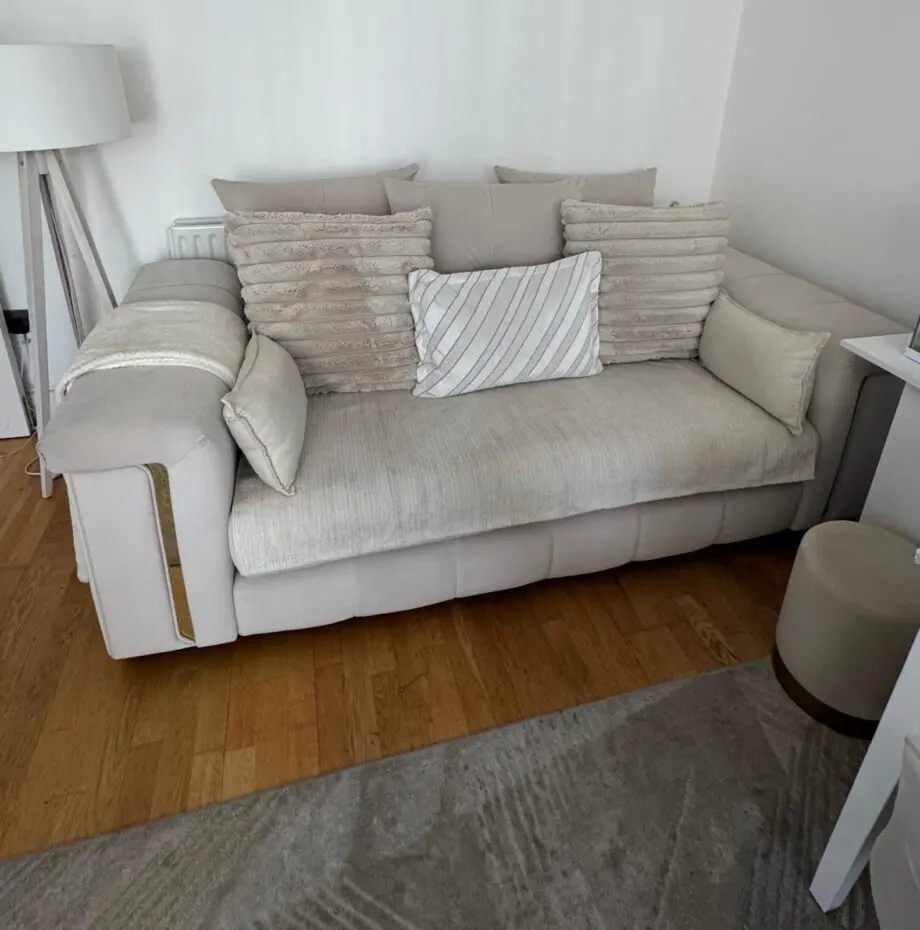 Beige oatmeal 2 seater and 3 seater sofaology
