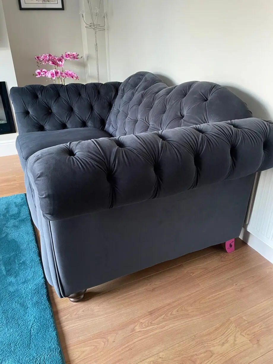 DFS Joules 2 seater velvet sofa.