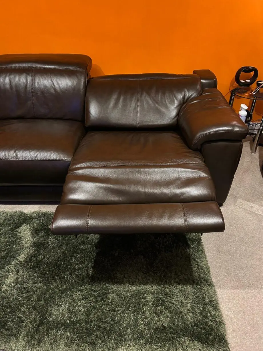 Sofology Laurence Dark Brown Leather Sofa - 1 Seater/Corner/3 Seater