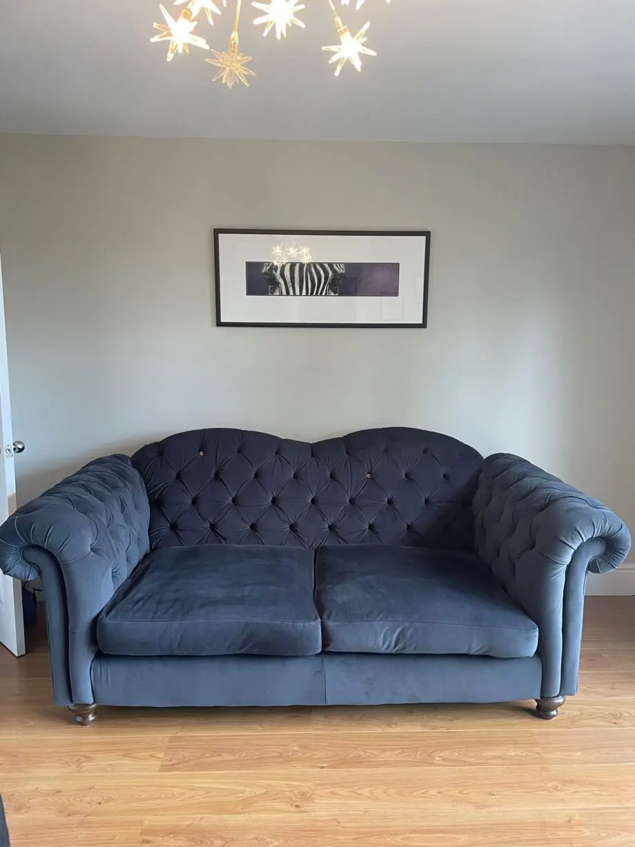 DFS Joules 3 seater velvet sofa.
