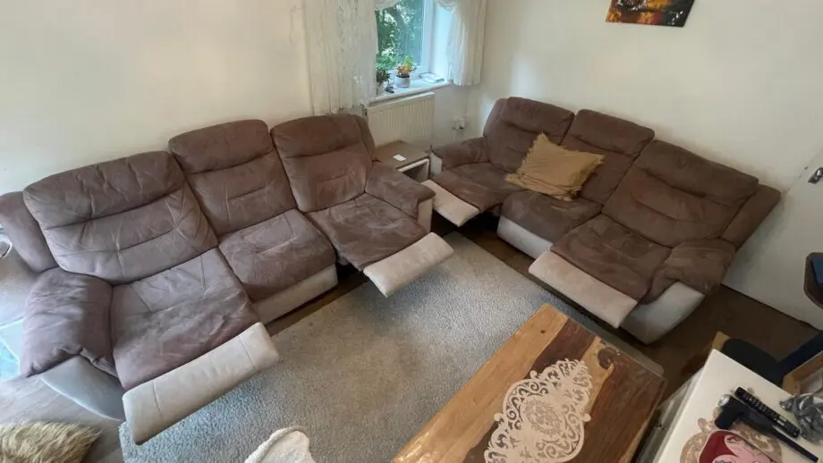 2 x DFS fully recliner sofa
