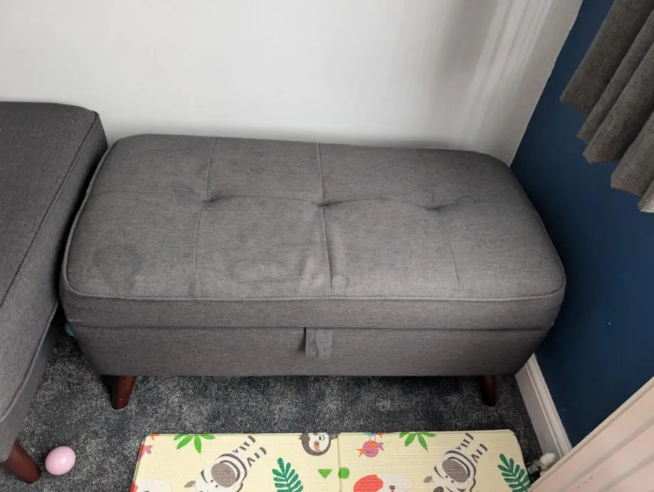 DFS Charcoal Corner Sofa with Armchair and Footstool
