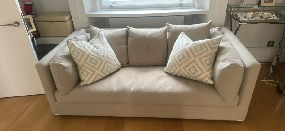 Beige 3 seater sofa
