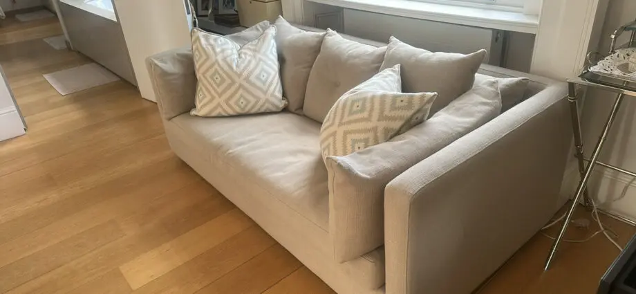 Beige 3 seater sofa