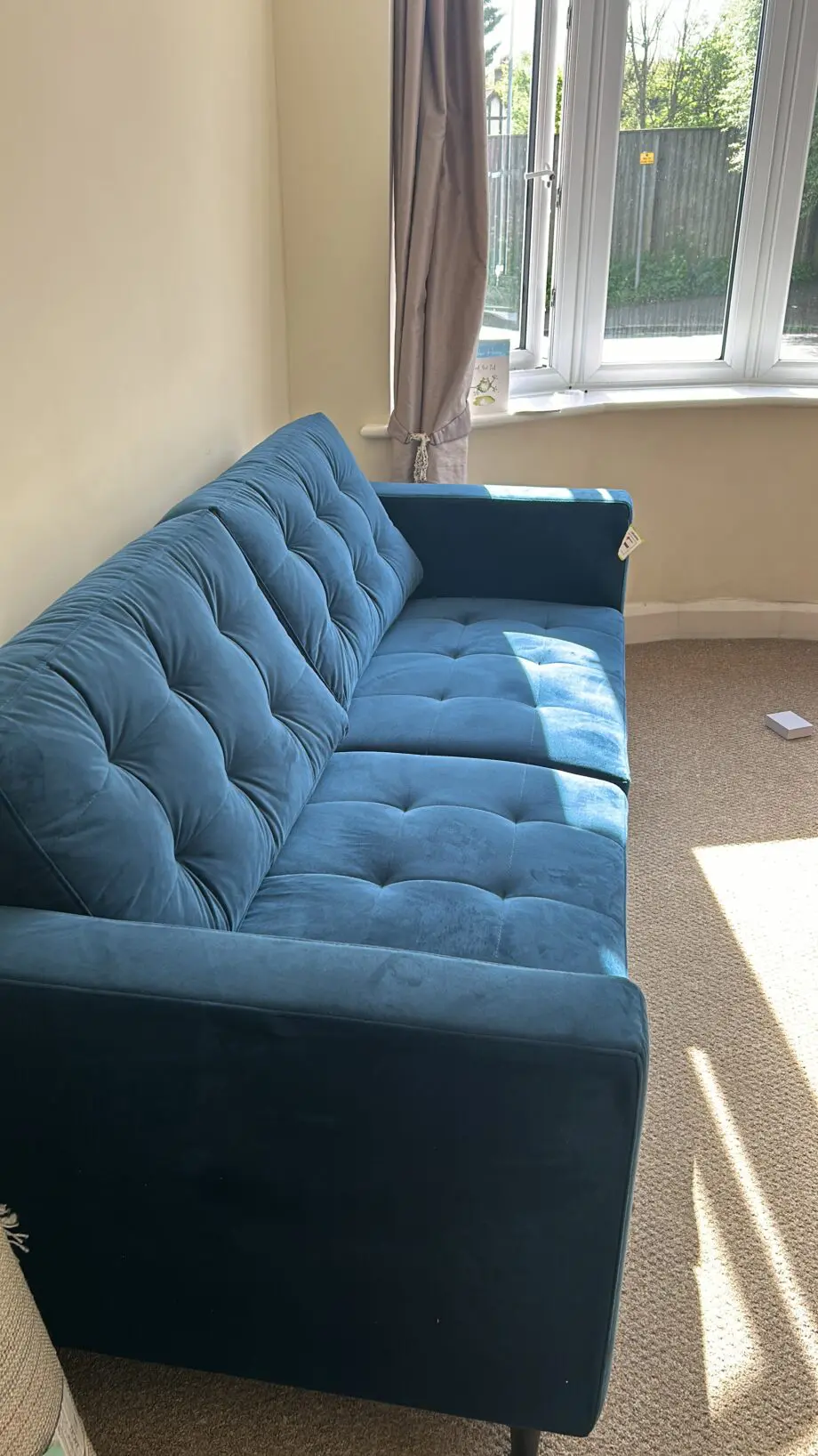Navy blue 3 seater sofa
