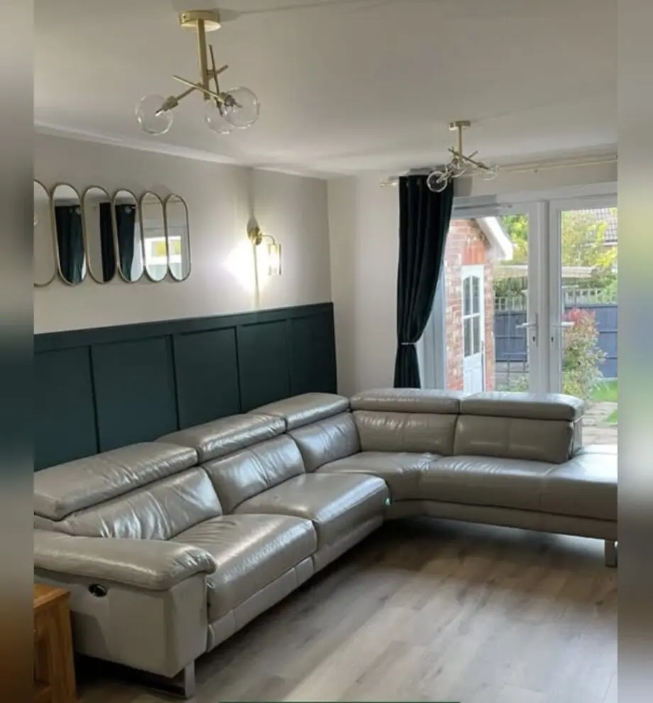 DFS Grey Corner Sofa (Recline)