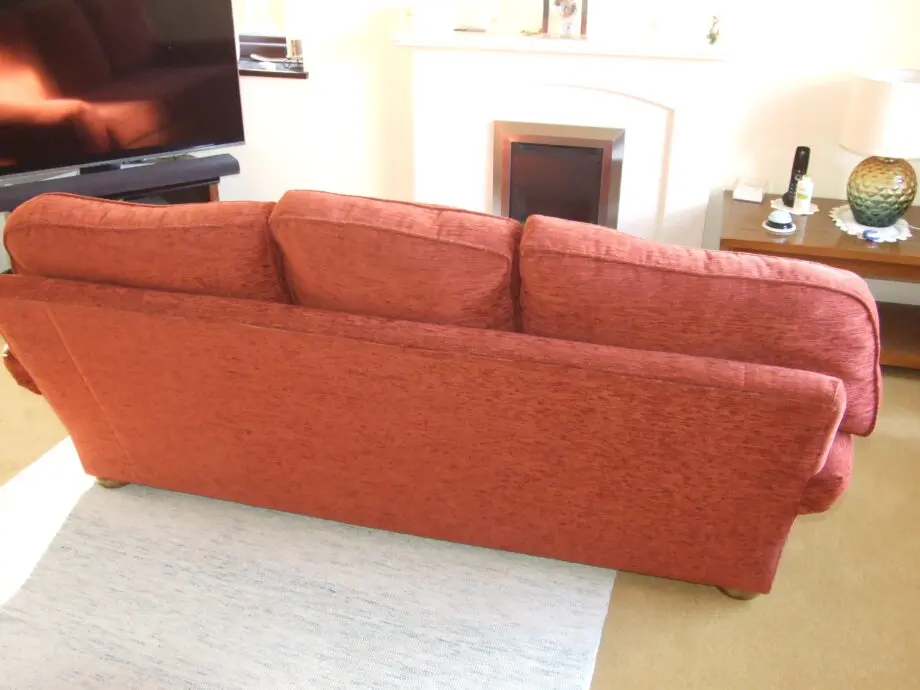 Dark red with gold motif 3 Seater sofa