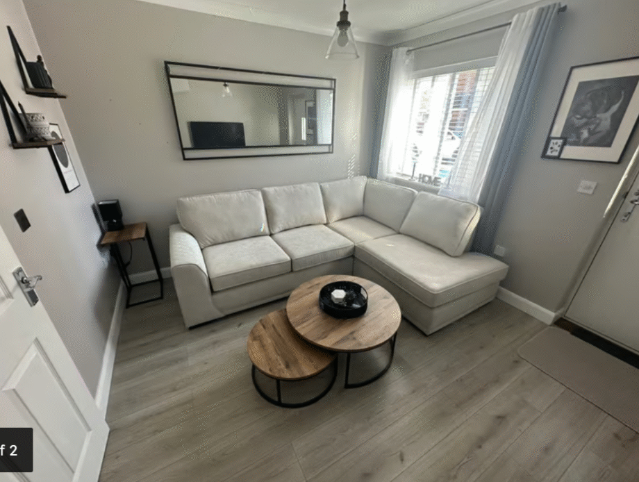 L Shape Corner Full Back Sofa For Sale Now