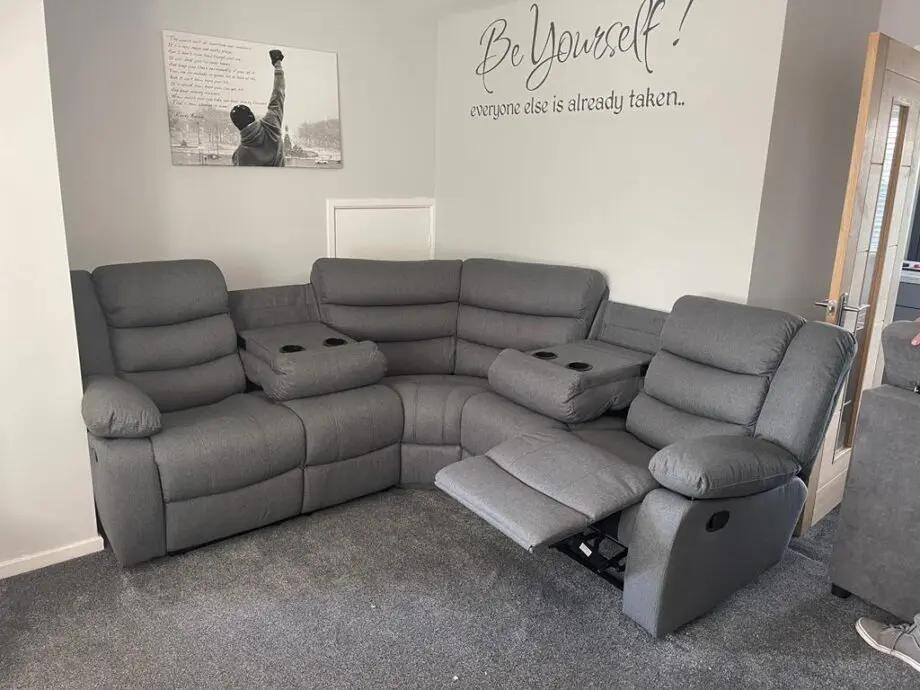 Leather Recliner Corner Sofa + Free Home Delivery