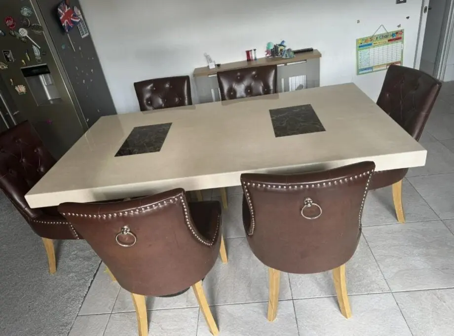 Marble Dinning Table with chairs