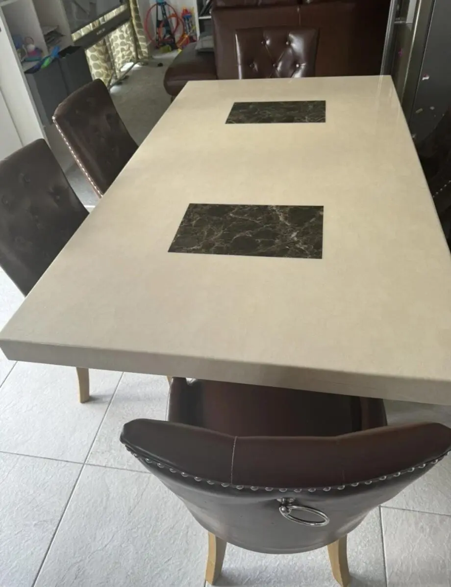Marble Dinning Table with chairs