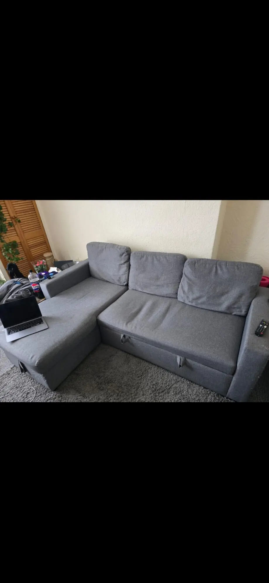 Yaheetech Sofa Bed L-Shaped Couch Sofa Corner Sofa 3 Seater Pull Out Sofa Bed with Storage