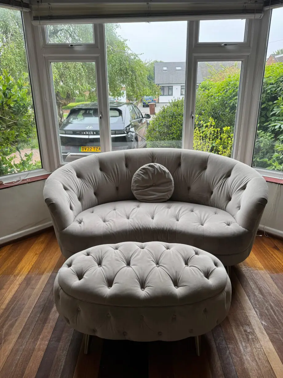 Fishpools love seat and footstool