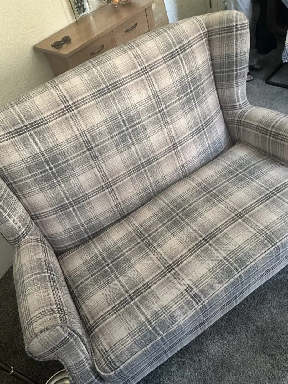 Check Nevis Grey Sherlock 2 Seater Sofa