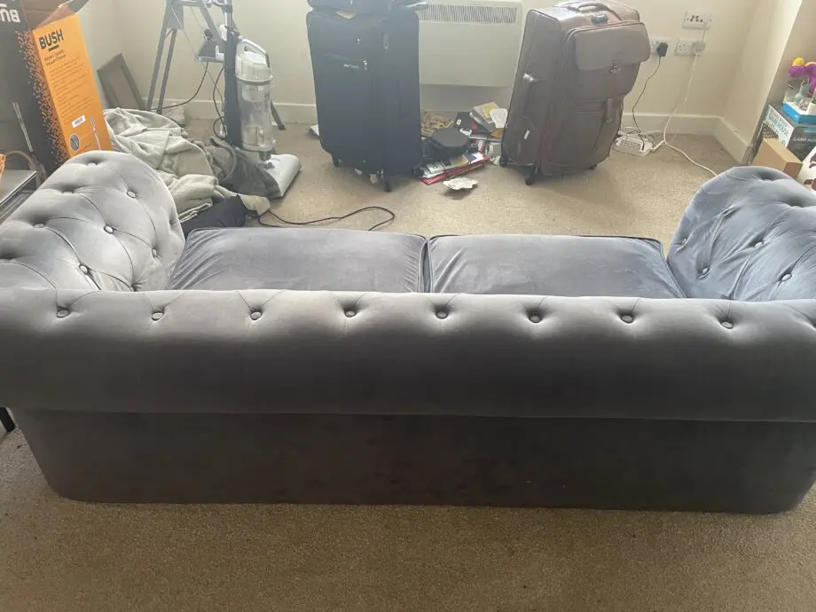 Habitat charcoal 3 seater chesterfield sofa
