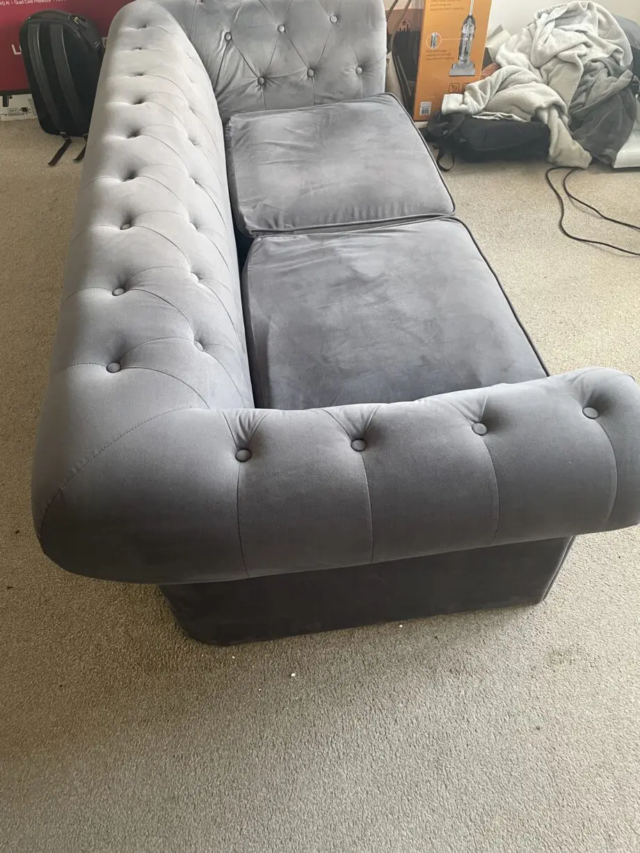Habitat charcoal 3 seater chesterfield sofa