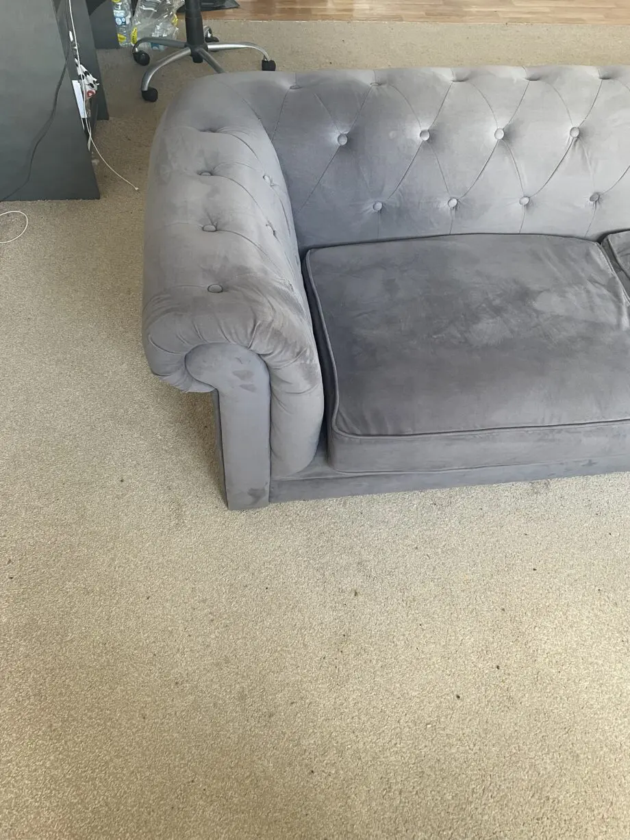 Habitat charcoal 3 seater chesterfield sofa