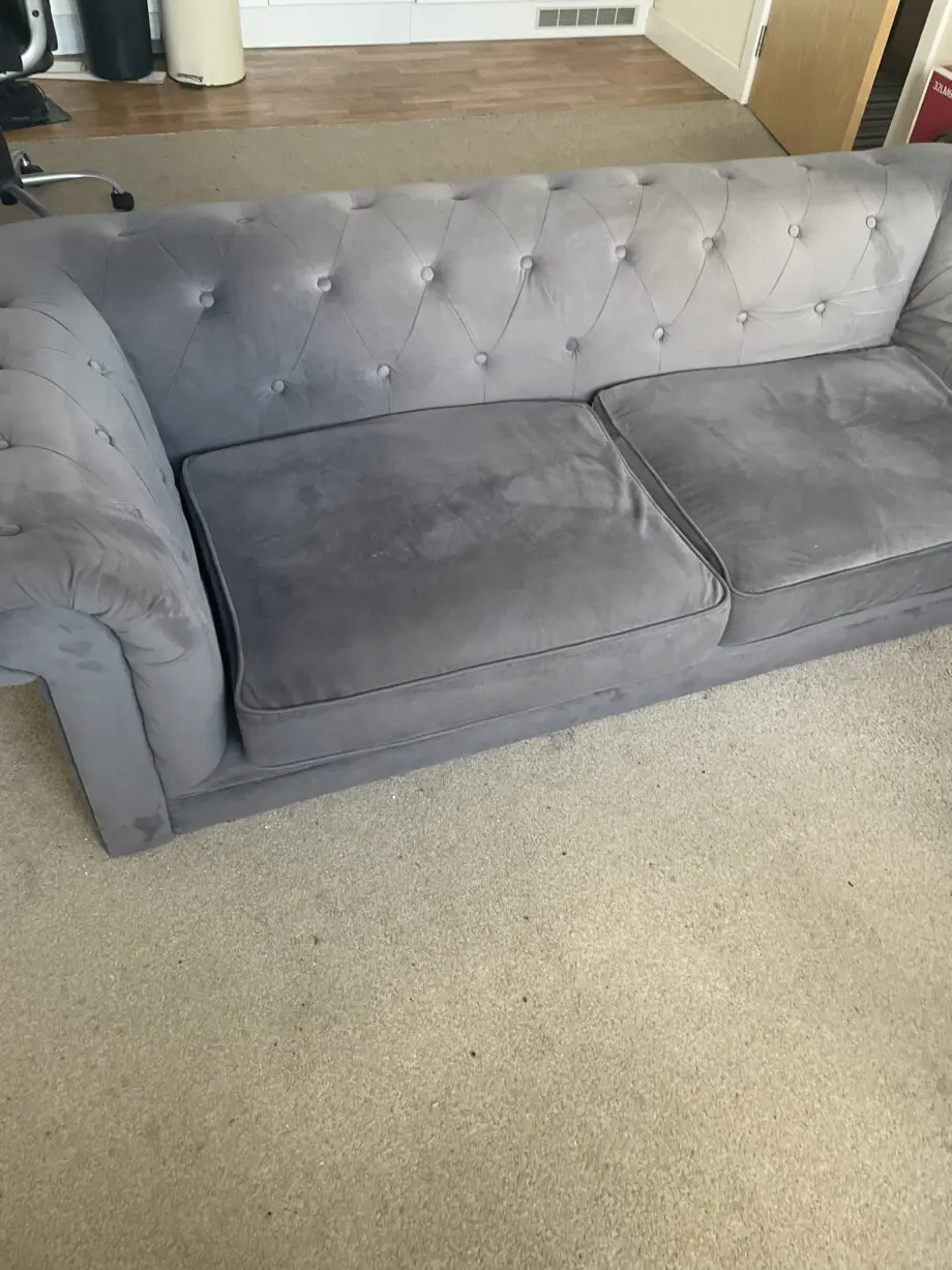 Habitat charcoal 3 seater chesterfield sofa