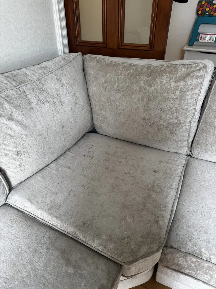 5 seated corner sofa in a verona mink colour