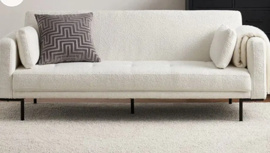 Hudson Bouclé Click Clack Sofa Bed Ivory