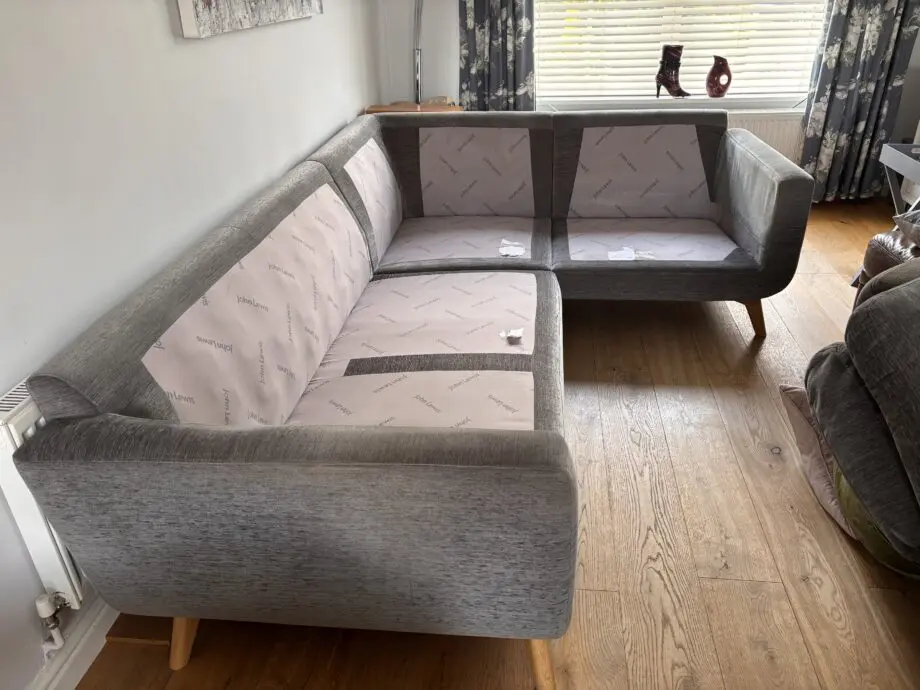 John Lewis Barbican Grey RH Corner Sofa & Armchair