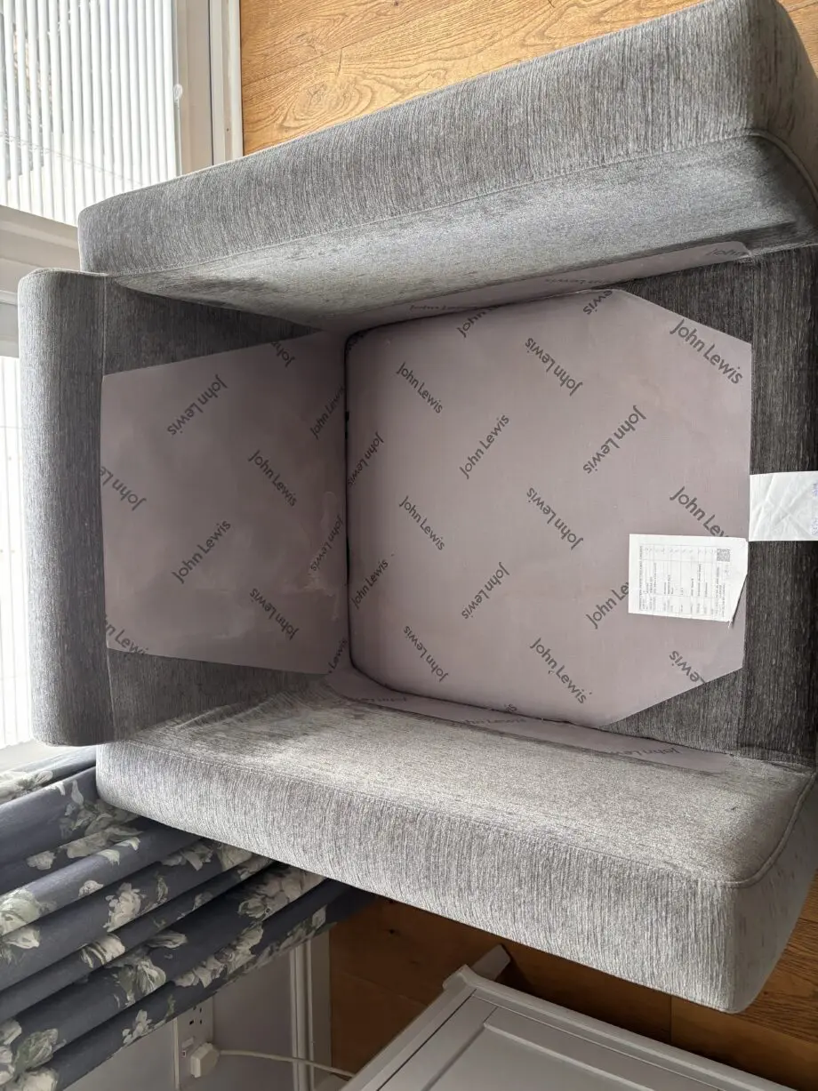 John Lewis Barbican Grey RH Corner Sofa & Armchair
