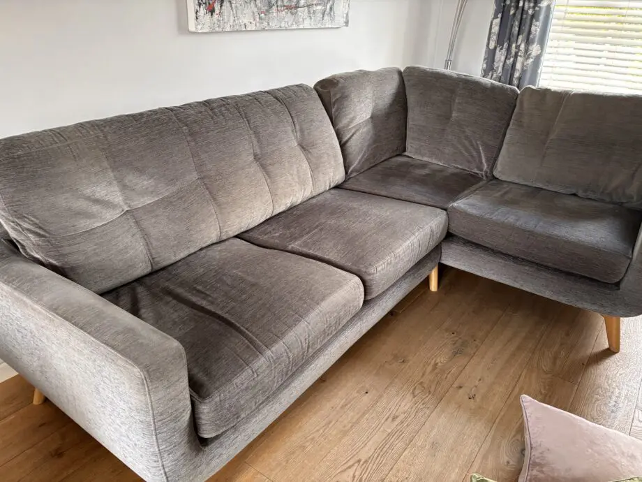 John Lewis Barbican Grey RH Corner Sofa & Armchair