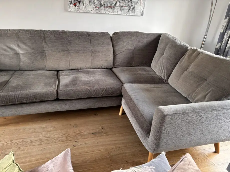 John Lewis Barbican Grey RH Corner Sofa & Armchair