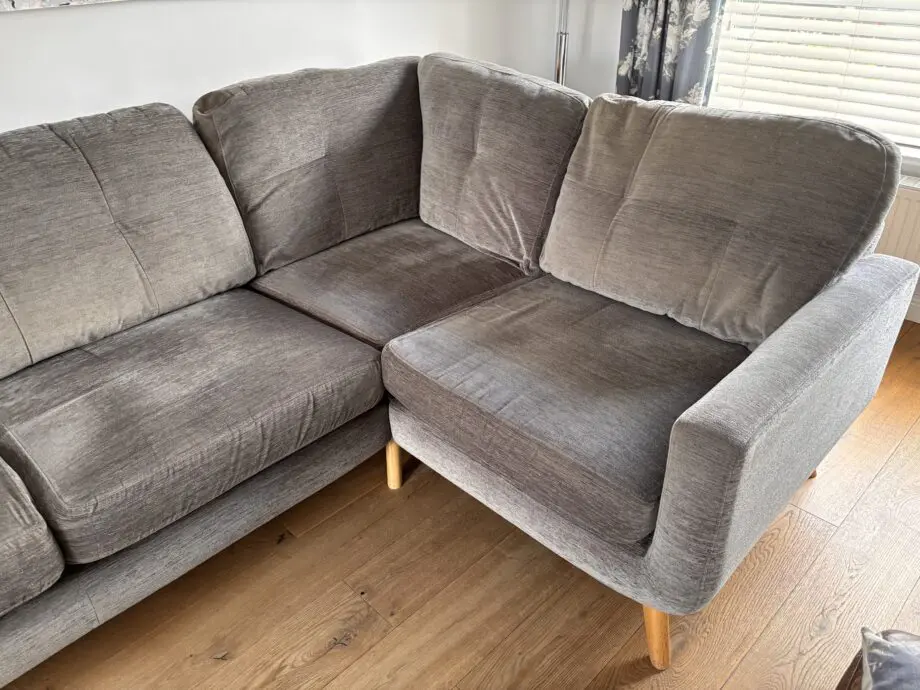 John Lewis Barbican Grey RH Corner Sofa & Armchair