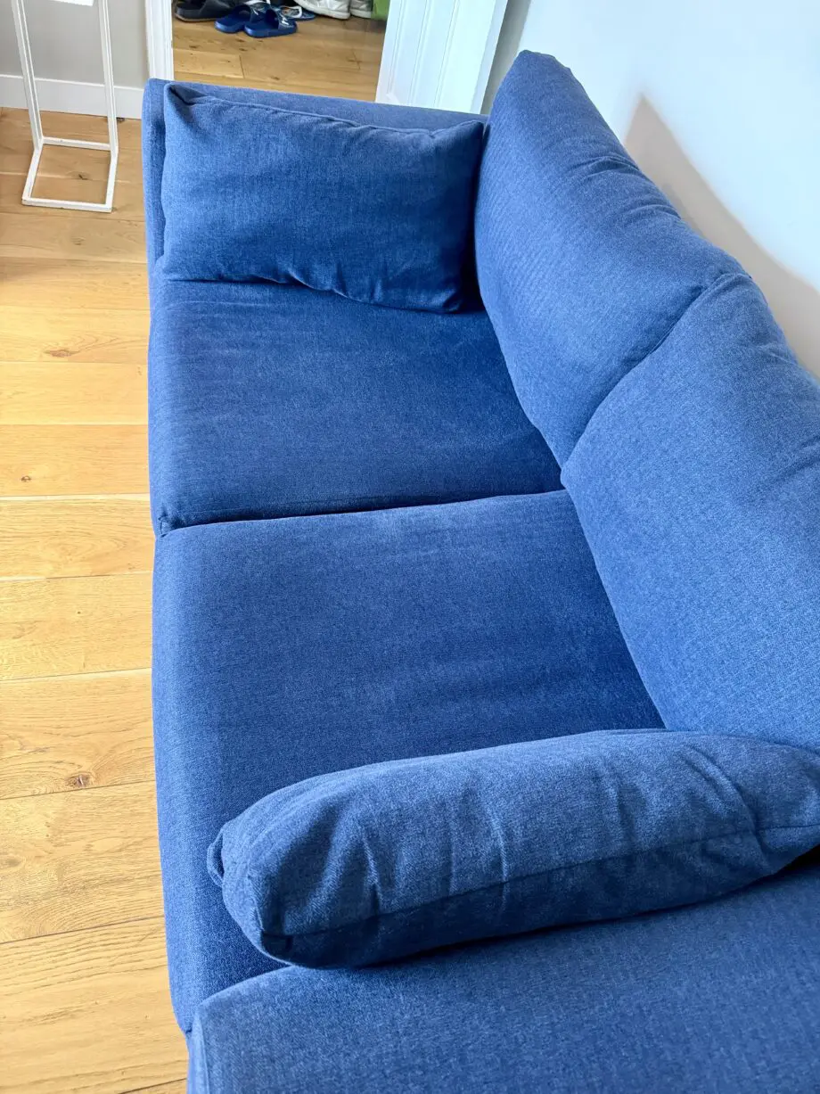 John Lewis + Swoon Rubik Modular Sofas in Broadgate Blue Wool.
