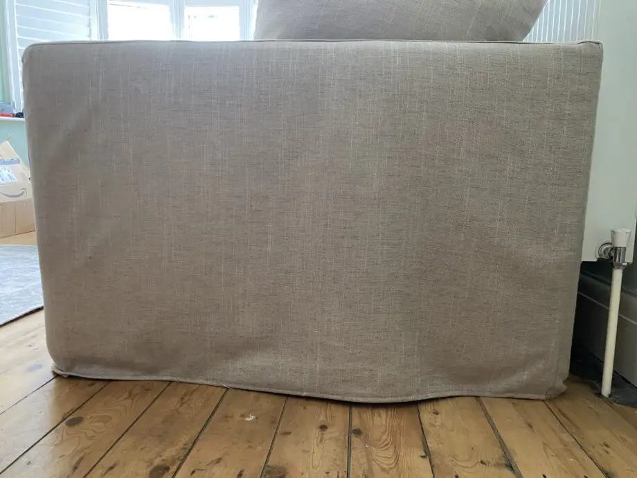 M&S 3 Seater Beige Loose Cover Feather Sofa