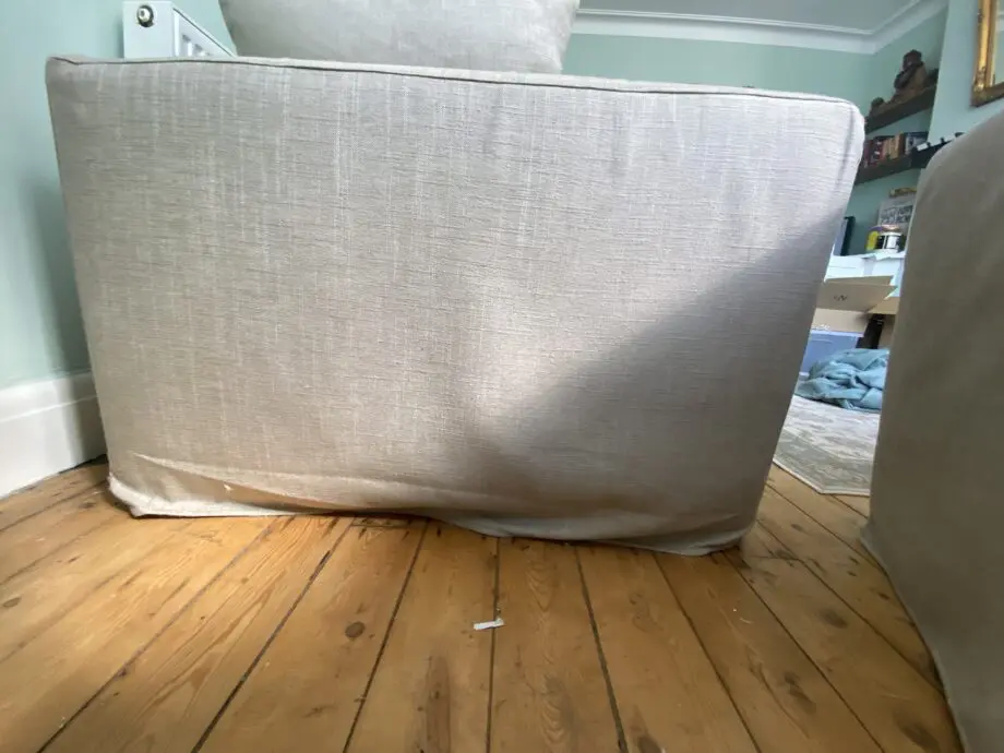 M&S 3 Seater Beige Loose Cover Feather Sofa