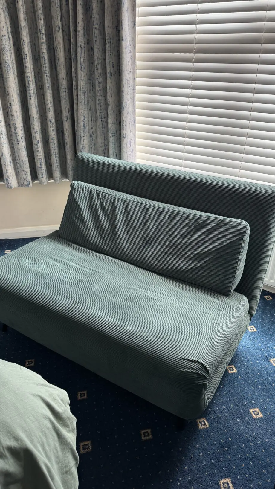 Made.com Green corduroy sofa bed
