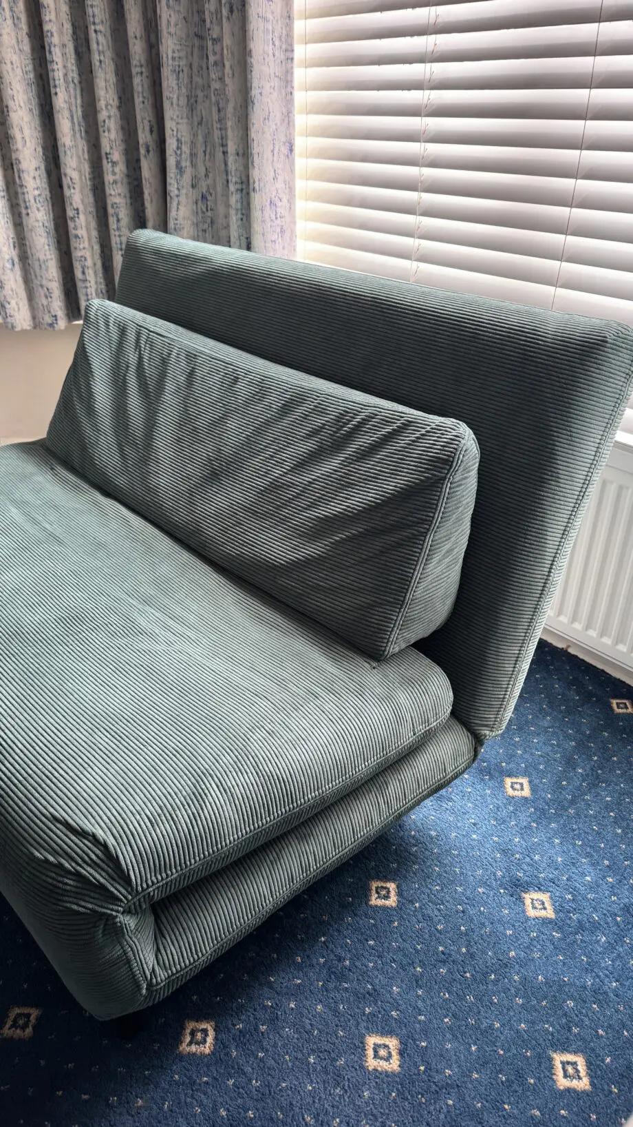 Made.com Green corduroy sofa bed