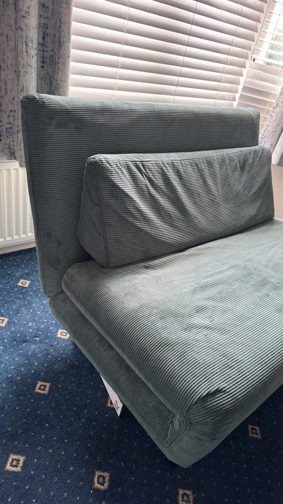 Made.com Green corduroy sofa bed