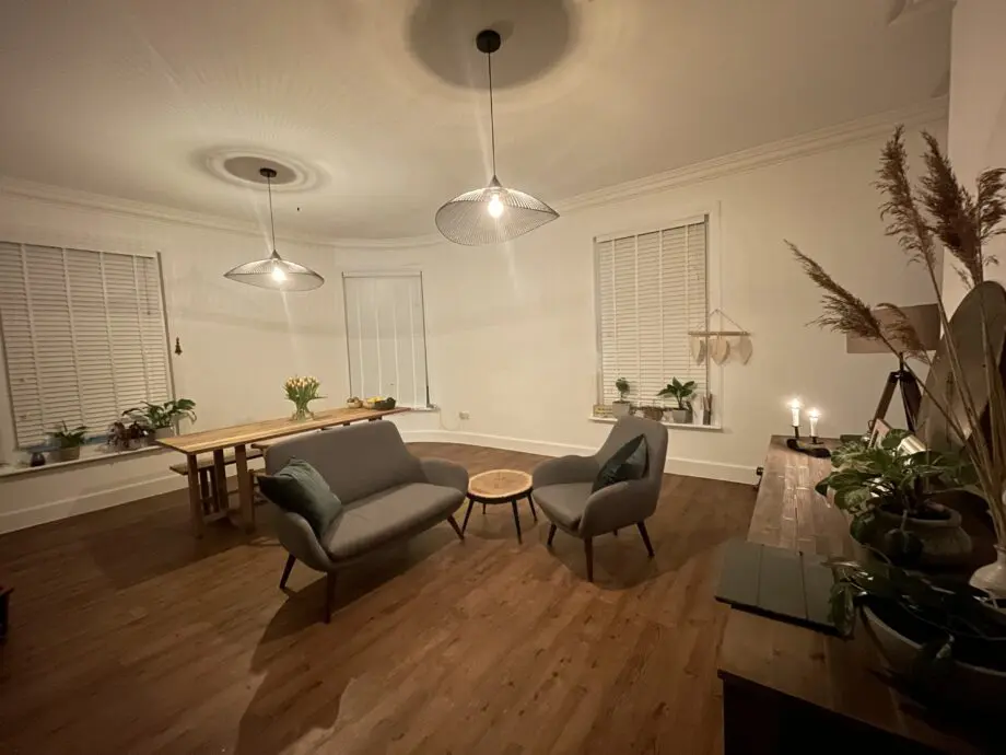 Grey 2 seater sofa + chair