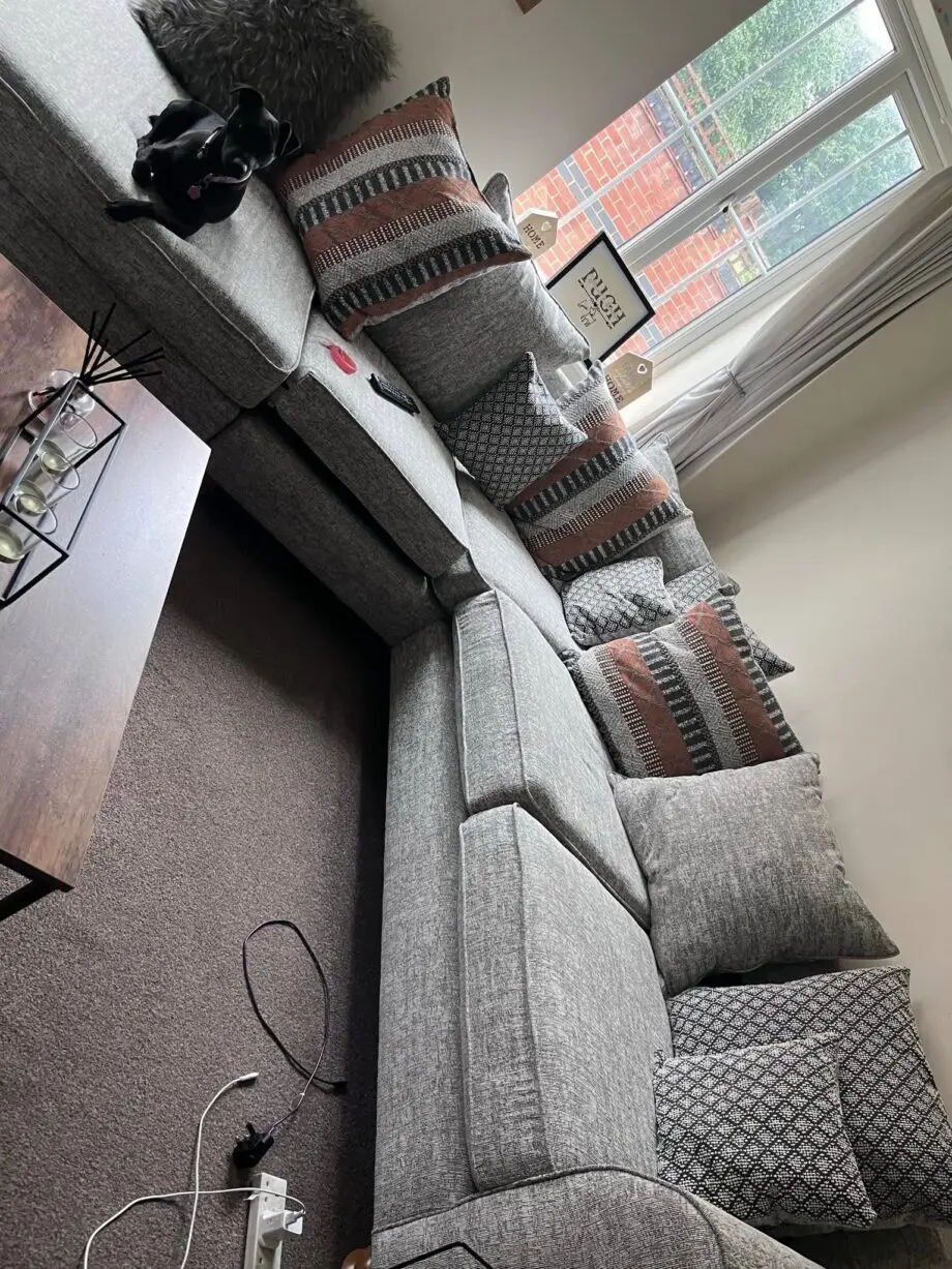 SCS Grey Corner Sofa (Aurora Fabric Sofa)