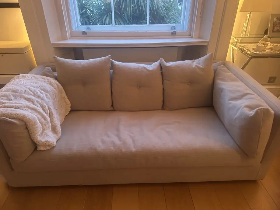 Beige 3 seater sofa