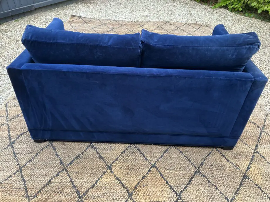 Sofa.com, Aissa, Prussian Blue Cotton Matt Velvet, 2 Seat, Sofa Bed