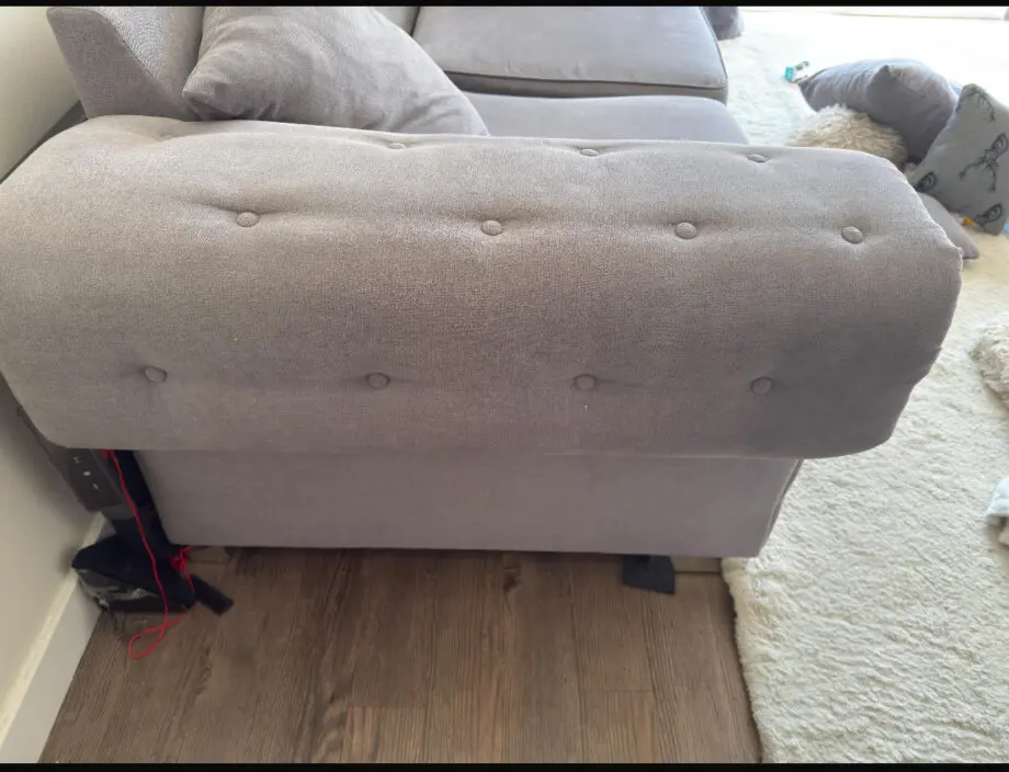 Grey 2 seater and 3 seater sofas.