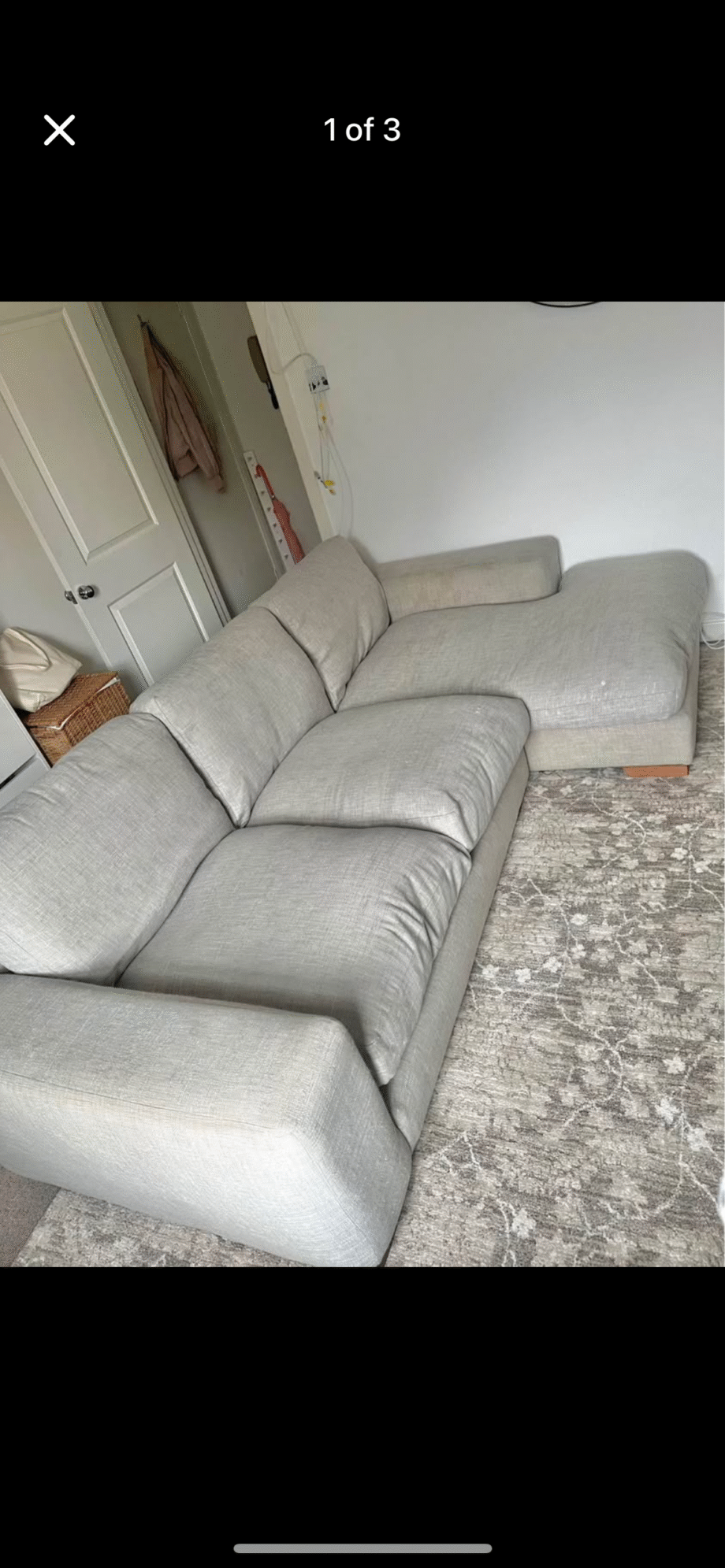 Next light grey corner sofa