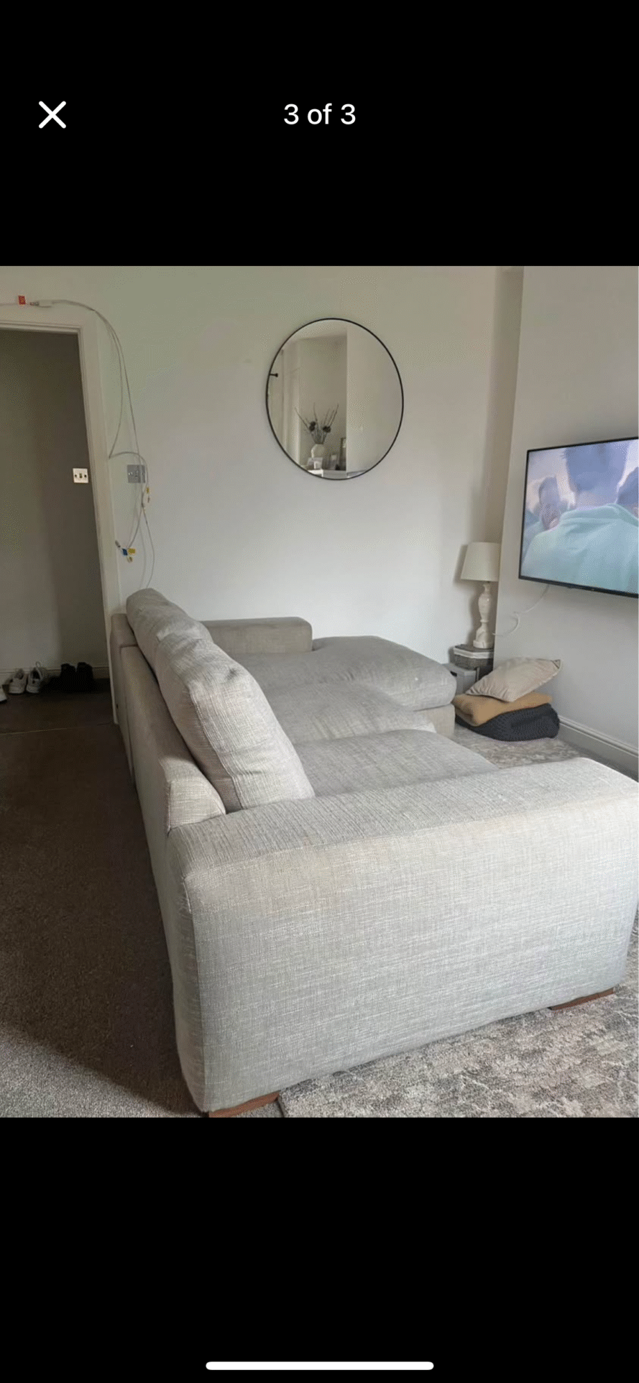 Next light grey corner sofa