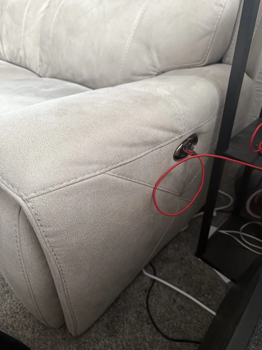 Oak furniture land recliner L shape sofa dove grey