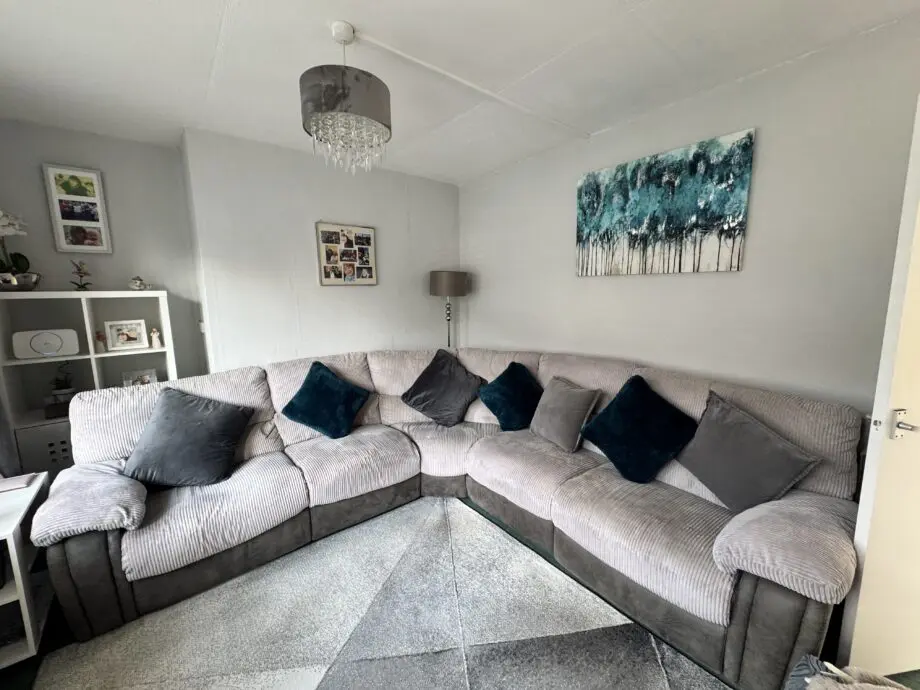 Harveys Arlington grey corner sofa with electric recliners