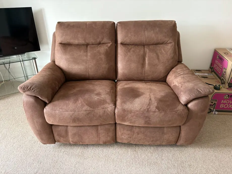 Parker Knoll Two Seater Brown Sofa