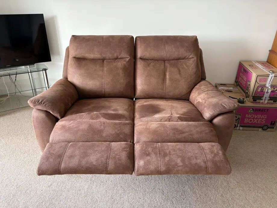 Parker Knoll Two Seater Brown Sofa