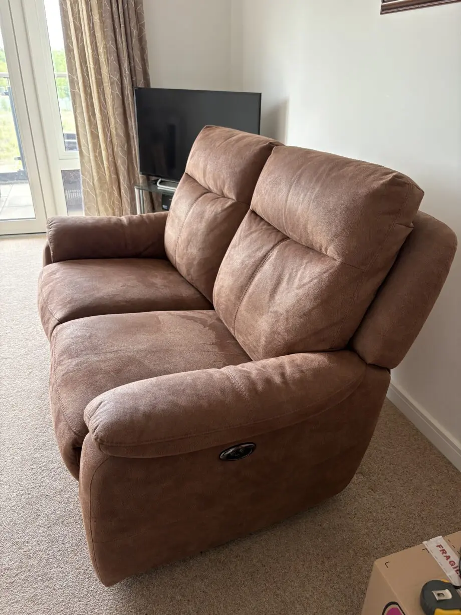 Parker Knoll Two Seater Brown Sofa